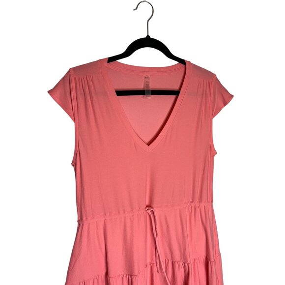 Beyond Yoga Featherweight Out & About Ruffle Mini Tier Dress Tier Peach-sz Mediu - Picture 9 of 11